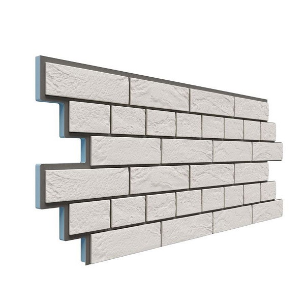 Фасадная термопанель Доломит Венецианский кирпич 20 мм Белый купить в Тосно