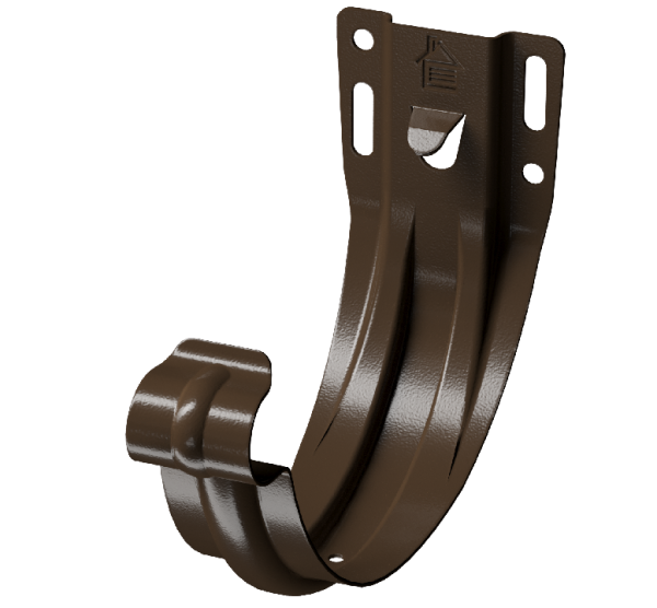 Карнизный кронштейн (штампованный) D125 Döcke STAL PREMIUM Каштан, (RAL 8017) купить в Тосно