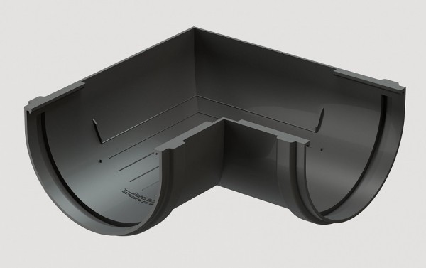 Угловой элемент 90˚ПВХ Docke STANDART серый купить в Тосно