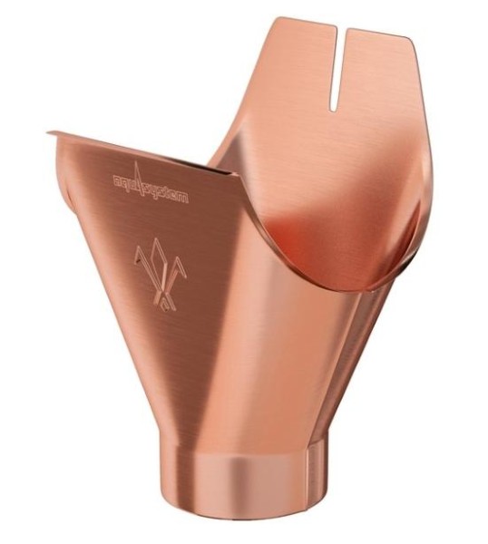 Водосток Aquasistem, система 125x90 - Воронка желоба медная купить в Тосно