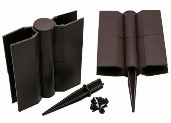 Угловой (стыковочный) шарнир для грядкок ДПК 150мм коричневый купить в Тосно