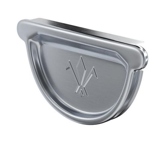 Водосток Aquasistem, Система 125x90 - Заглушка желоба универсальная оцинкованая d125мм купить в Тосно