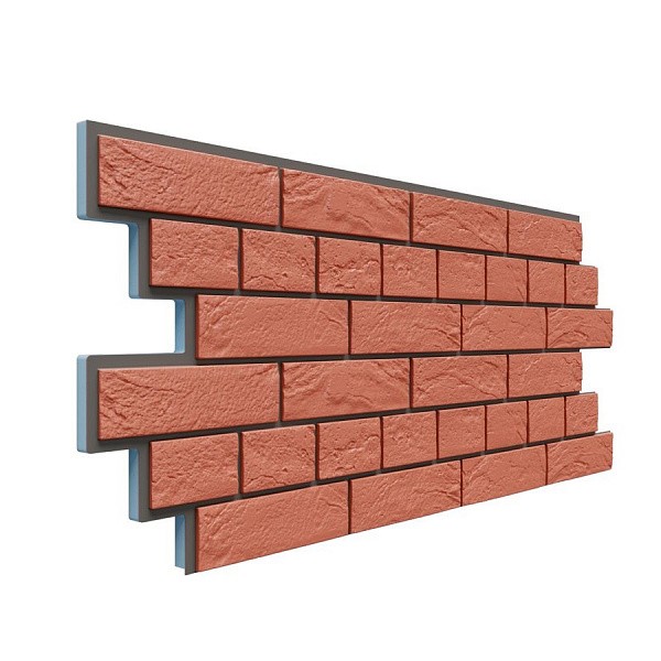 Фасадная термопанель Доломит Венецианский кирпич 20 мм Красный купить в Тосно