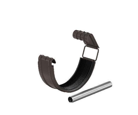 Водосток Aquasistem, система 125x90 - Соединитель желоба в комплекте RR 32 Тёмно-Коричневый купить в Тосно