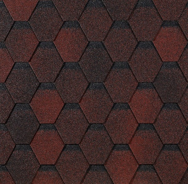 Гибкая черепица EURASIA Docke, Коллекция ШЕСТИГРАННИК Красный купить в Тосно