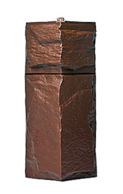 Угол T-Сайдинг-ЭКО-1 Гранит Леон - Браун