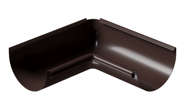 Угол внутренний 90° D125 Döcke STAL PREMIUM Шоколад, (RAL 8019) купить в Тосно