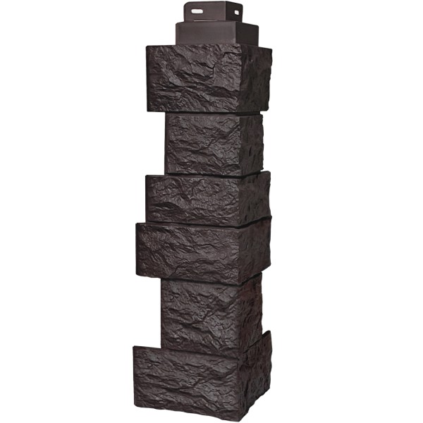 Угол наружный FineBer “Дикий камень” Коричневый купить в Тосно