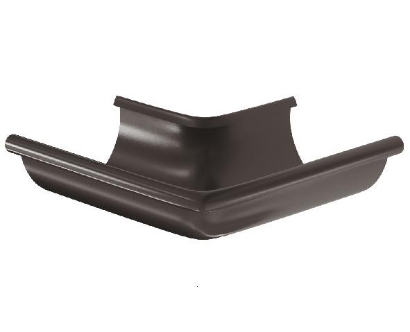 Водосток Aquasistem, система 125x90 - Угол желоба, наружный 90° RR 32 Тёмно-Коричневый купить в Тосно