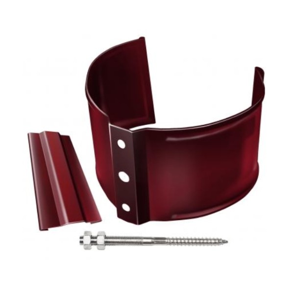 Водосток Grand Line 125x90 – Кронштейн трубы на камень RAL 3005 купить в Тосно