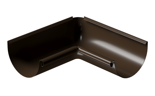 Угол внутренний 90° D125 Döcke STAL PREMIUM Каштан, (RAL 8017) купить в Тосно