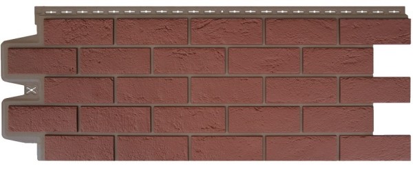 Фасадная панель Grand Line Состаренный кирпич Элит корица (махагон), ШОВ темно-бежевый купить в Тосно