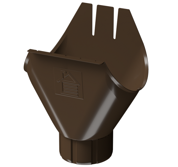 Воронка желоба D125 Döcke STAL PREMIUM Каштан, (RAL 8017) купить в Тосно