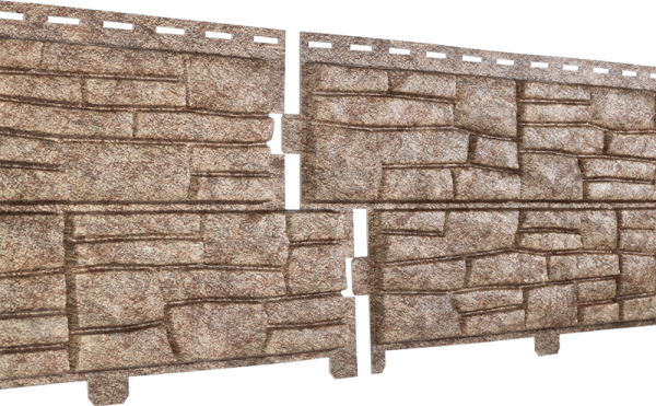 Фасадная панель Ю-пласт Стоун хаус сланец Бурый купить в Тосно