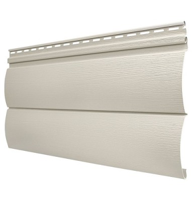 Виниловый сайдинг Tecos - Оцилиндрованный брус двойной (под бревно), Слоновая кость