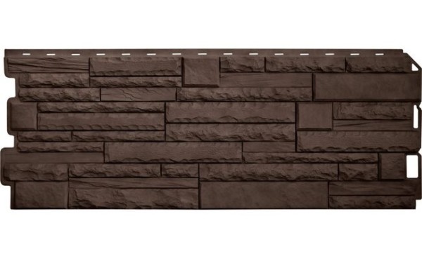 Фасадная панель Альта-Профиль Скалистый камень ЭКО Коричневый купить в Тосно