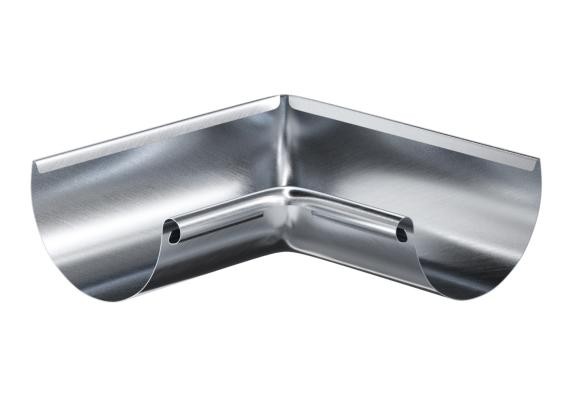 Водосток Aquasistem, Система 125x90 - Угол желоба внутренний оцинковка 90° купить в Тосно