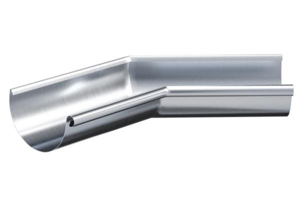 Водосток Aquasistem, Система 125x90 - Угол желоба внутренний  оцинковка 135° купить в Тосно