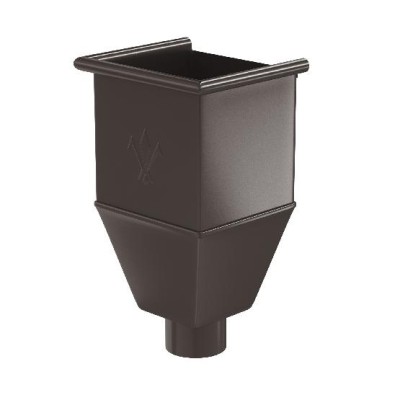 Водосток Aquasistem, система 150/100 - Воронка_водосборная удлиненая RR 32 Тёмно-Коричневый