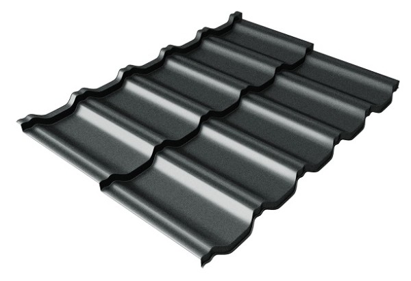 Металлочерепица модульная Квинта Uno Grand Line c 3D резом 0,5 Atlas RAL 7016 антрацитово-серый купить в Тосно