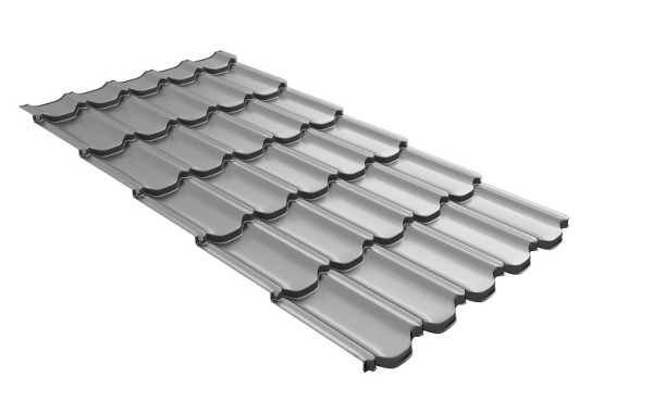 Металлочерепица квинта плюс с 3D резом 0,45 PE RAL 7004 сигнальный серый купить в Тосно