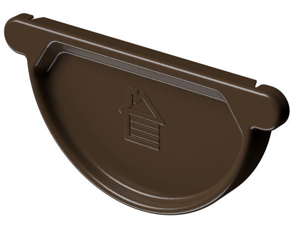 Заглушка желоба D125 Döcke STAL PREMIUM Каштан, (RAL 8017) купить в Тосно