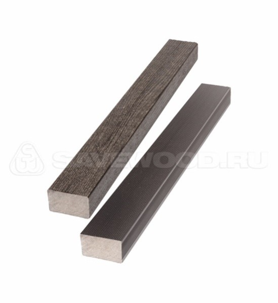 Брус лавочный ДПК полнотелый Savewood тёмно-коричневый купить в Тосно