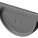 Заглушка желоба D125 Döcke STAL PREMIUM Графит, (RAL 7024) купить в Тосно