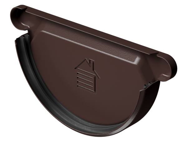 Заглушка желоба D125 Döcke STAL PREMIUM Шоколад, (RAL 8019) купить в Тосно