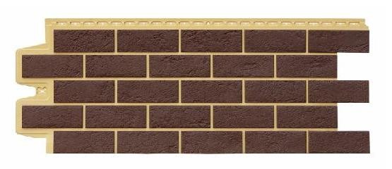 Фасадная панель Grand Line Состаренный кирпич Элит каштан, ШОВ песочный купить в Тосно