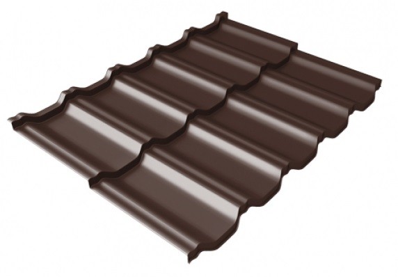Металлочерепица модульная Квинта Uno Grand Line c 3D резом 0,5 Satin Мatt RAL 8017 шоколад купить в Тосно
