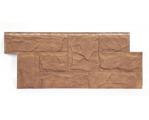 Фасадная панель T-Сайдинг-Гранит Леон ЭКО-2 Орех купить в Тосно