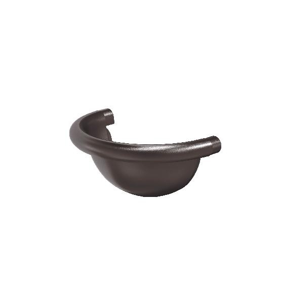 Водосток Aquasistem, Система 150/100 - Заглушка универсальная полукруглая RR 32 Тёмно-коричневый matt купить в Тосно