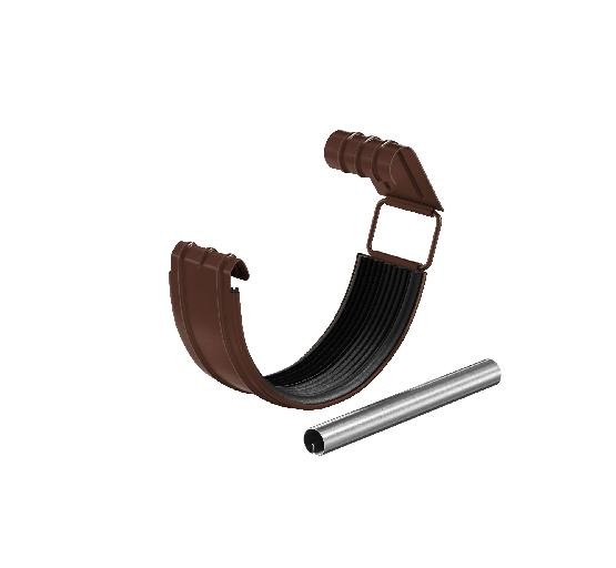 Водосток Aquasistem, система 125x90 - Соединитель желоба с резиновым уплотнителем RAL 8017 Коричневый купить в Тосно