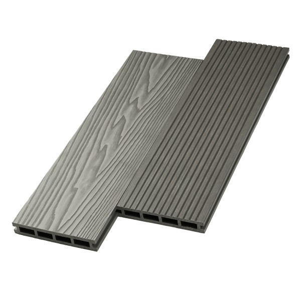 Террасная доска ДПК NanoWood двусторонняя New 3D тиснение + вельвет Серый купить в Тосно