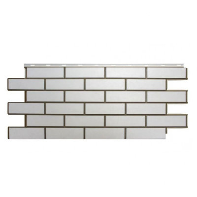 Фасадная панель Nordside, Гладкий Кирпич, Белый