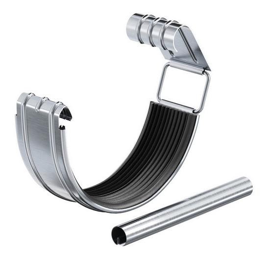 Водосток Aquasistem, Система 150/100 - Соединитель желоба с уплотнителем оцинковка купить в Тосно