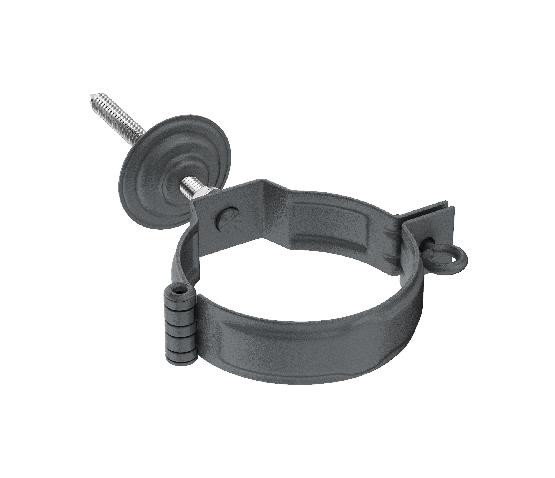 Водосток Aquasistem, Система 125/90 - Декоративный хомут c метизом в сборе RR 23 Маренго matt купить в Тосно