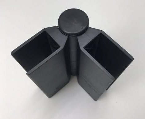 Угловой элемент поворотный, пластиковый от 60° до 300° для доски 150х25 мм из ДПК чёрный Holzhof купить в Тосно