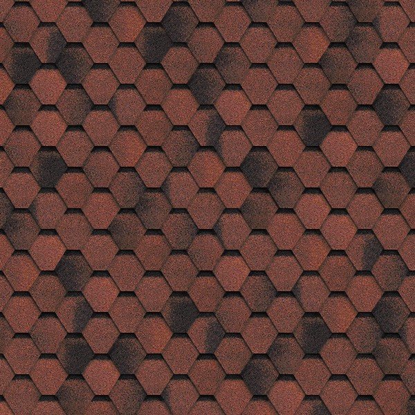 Гибкая черепица Shinglas, серия Финская,коллекция Соната – Красный купить в Тосно