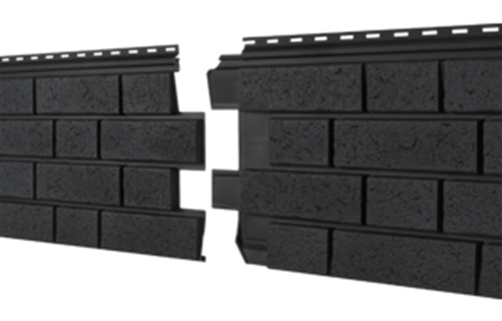 Фасадная панель Ю-пласт Стоун Хаус S-Lock Клинкер Нордик Графитовый купить в Тосно