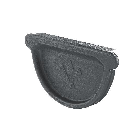 Водосток Aquasistem, Система 125/90 - Заглушка желоба универсальная с резиновым уплотнителем RR 23 Маренго matt купить в Тосно