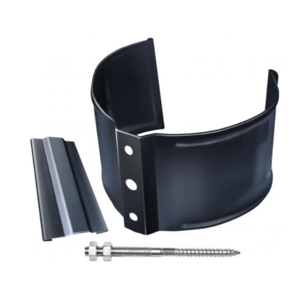 Водосток Grand Line 150x100 – Хомут трубы (на камень) RAL 7024 купить в Тосно