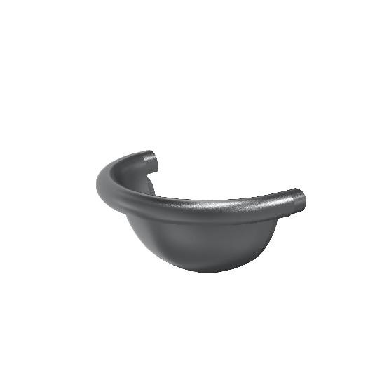 Водосток Aquasistem, Система 125/90 - Заглушка желоба универсальная полукруглая RR 23 Маренго matt купить в Тосно