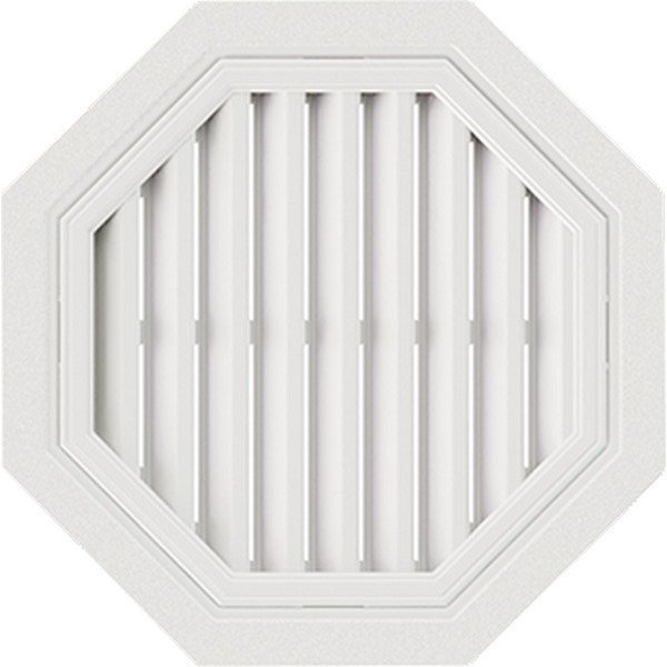 Восьмиугольная фронтонная вентиляционная решётка, Белая купить в Тосно
