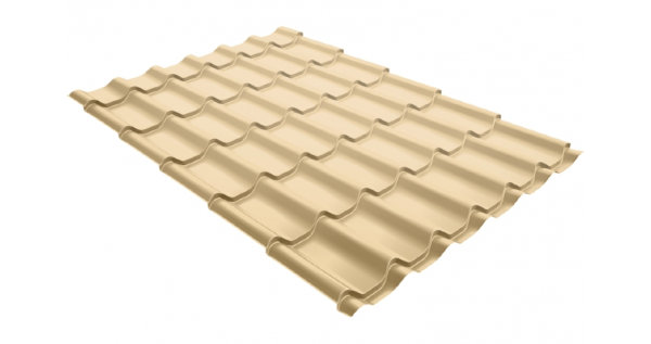 Металлочерепица классик 0,5 Satin RAL 1014 слоновая кость купить в Тосно