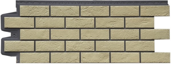 Фасадная панель Grand Line Состаренный кирпич Элит ваниль, ШОВ темно-бежевый купить в Тосно
