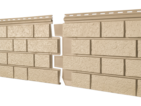 Фасадная панель Ю-пласт Стоун Хаус S-Lock Клинкер песочный купить в Тосно