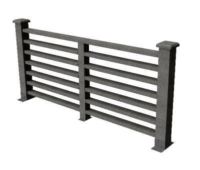 Ограждения декоративное ДПК GRINDERDECO Марсело серый базальт