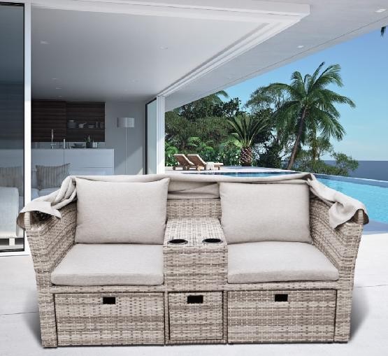 Комплект мебели AFINA плетеной из иск. ротанга AFM-330G Grey купить в Тосно